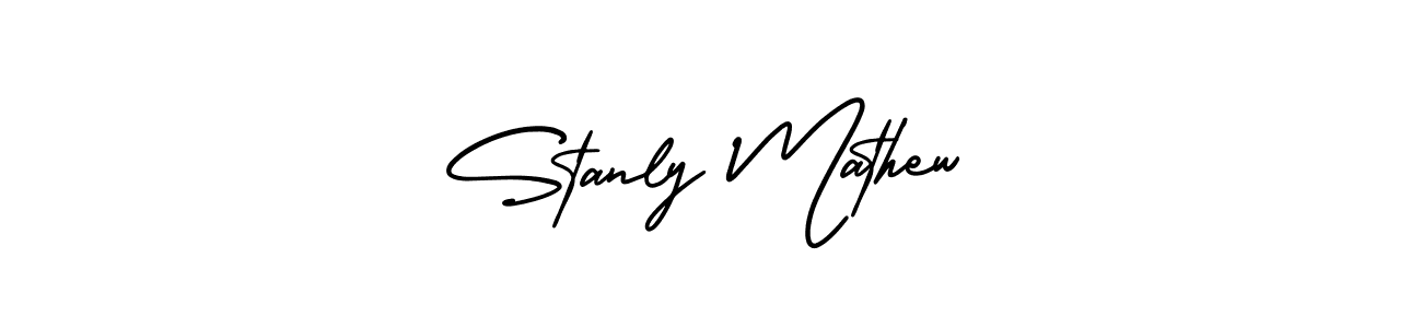 Best and Professional Signature Style for Stanly Mathew. AmerikaSignatureDemo-Regular Best Signature Style Collection. Stanly Mathew signature style 3 images and pictures png