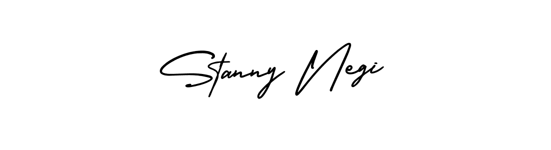 Make a short Stanny Negi signature style. Manage your documents anywhere anytime using AmerikaSignatureDemo-Regular. Create and add eSignatures, submit forms, share and send files easily. Stanny Negi signature style 3 images and pictures png