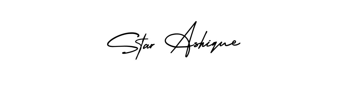 Similarly AmerikaSignatureDemo-Regular is the best handwritten signature design. Signature creator online .You can use it as an online autograph creator for name Star Ashique. Star Ashique signature style 3 images and pictures png