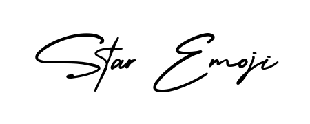 Looking for an artistic signature for Star Emoji? The AmerikaSignatureDemo-Regular calligraphy style gives a sophisticated flow suitable for business cards and emails. Star Emoji signature style 3 images and pictures png