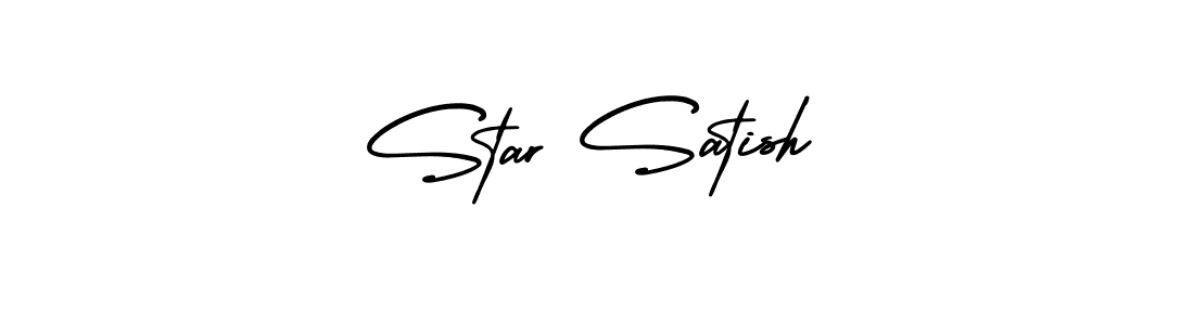 How to make Star Satish signature? AmerikaSignatureDemo-Regular is a professional autograph style. Create handwritten signature for Star Satish name. Star Satish signature style 3 images and pictures png