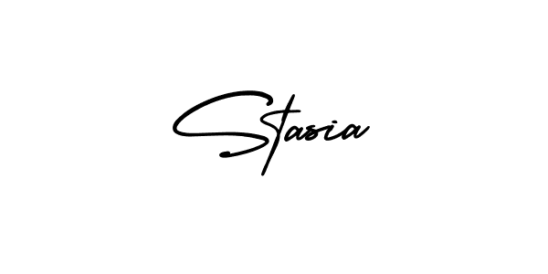 It looks lik you need a new signature style for name Stasia. Design unique handwritten (AmerikaSignatureDemo-Regular) signature with our free signature maker in just a few clicks. Stasia signature style 3 images and pictures png