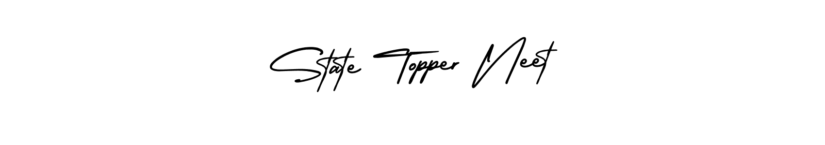 How to make State Topper Neet name signature. Use AmerikaSignatureDemo-Regular style for creating short signs online. This is the latest handwritten sign. State Topper Neet signature style 3 images and pictures png