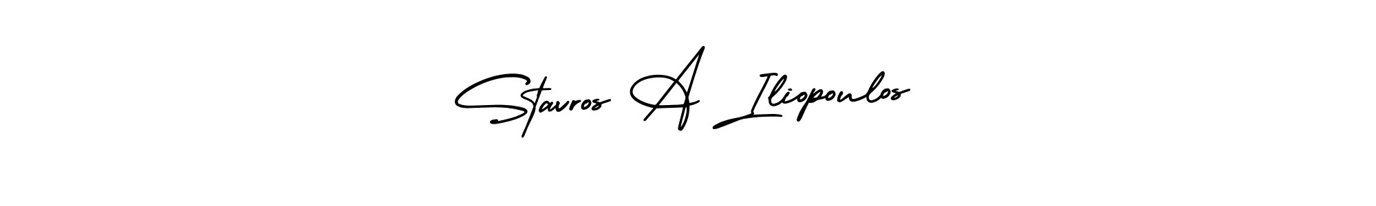 Create a beautiful signature design for name Stavros A Iliopoulos. With this signature (AmerikaSignatureDemo-Regular) fonts, you can make a handwritten signature for free. Stavros A Iliopoulos signature style 3 images and pictures png