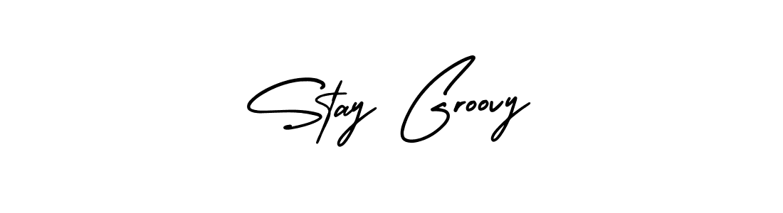 Use a signature maker to create a handwritten signature online. With this signature software, you can design (AmerikaSignatureDemo-Regular) your own signature for name Stay Groovy. Stay Groovy signature style 3 images and pictures png