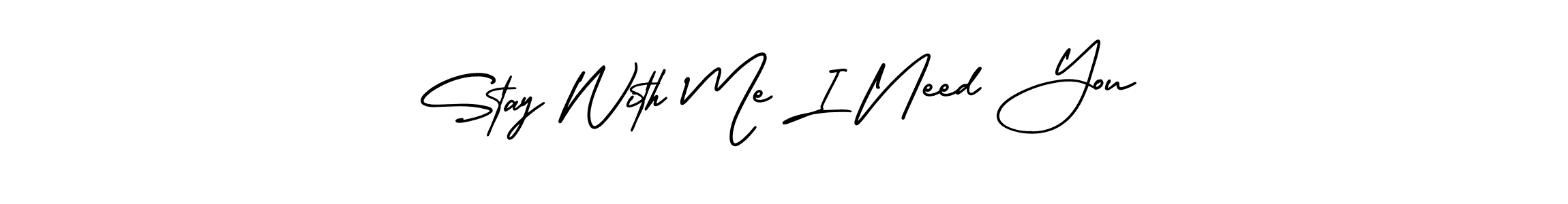 Also You can easily find your signature by using the search form. We will create Stay With Me I Need You name handwritten signature images for you free of cost using AmerikaSignatureDemo-Regular sign style. Stay With Me I Need You signature style 3 images and pictures png