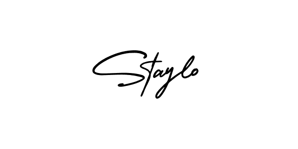 How to make Staylo signature? AmerikaSignatureDemo-Regular is a professional autograph style. Create handwritten signature for Staylo name. Staylo signature style 3 images and pictures png