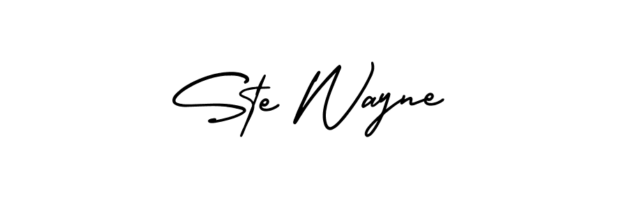 It looks lik you need a new signature style for name Ste Wayne. Design unique handwritten (AmerikaSignatureDemo-Regular) signature with our free signature maker in just a few clicks. Ste Wayne signature style 3 images and pictures png