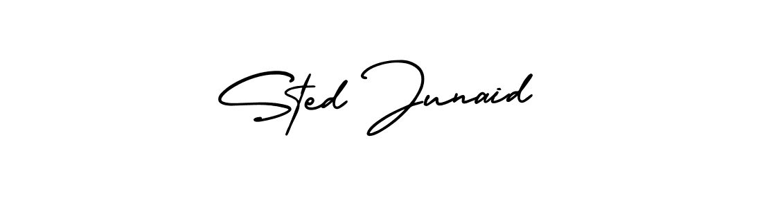 Make a beautiful signature design for name Sted Junaid. Use this online signature maker to create a handwritten signature for free. Sted Junaid signature style 3 images and pictures png