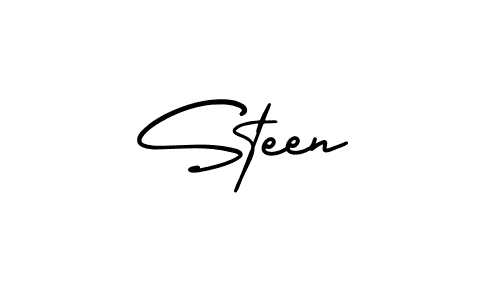 Steen stylish signature style. Best Handwritten Sign (AmerikaSignatureDemo-Regular) for my name. Handwritten Signature Collection Ideas for my name Steen. Steen signature style 3 images and pictures png