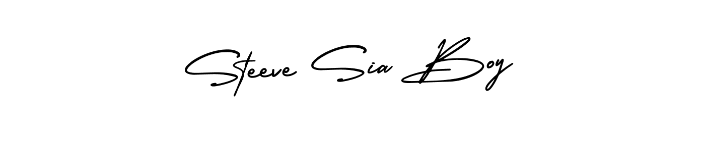 Create a beautiful signature design for name Steeve Sia Boy. With this signature (AmerikaSignatureDemo-Regular) fonts, you can make a handwritten signature for free. Steeve Sia Boy signature style 3 images and pictures png