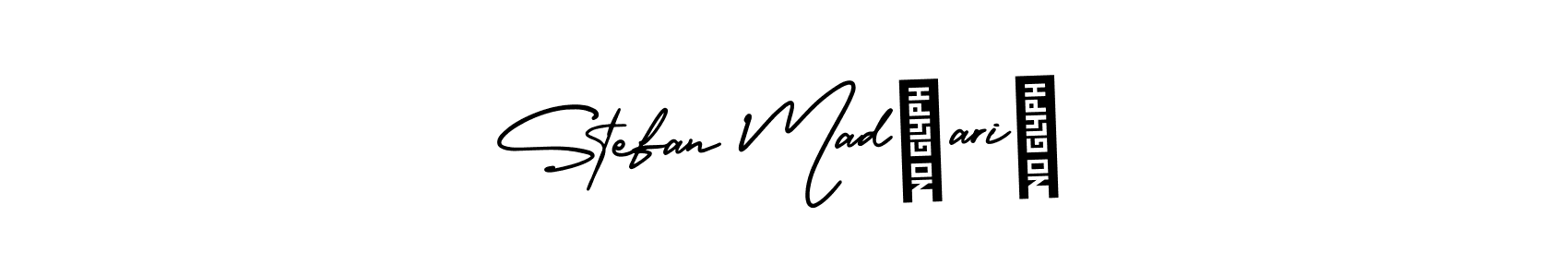 The best way (AmerikaSignatureDemo-Regular) to make a short signature is to pick only two or three words in your name. The name Stefan Madžarić include a total of six letters. For converting this name. Stefan Madžarić signature style 3 images and pictures png