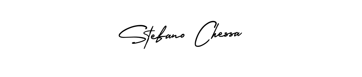 You should practise on your own different ways (AmerikaSignatureDemo-Regular) to write your name (Stefano Chessa) in signature. don't let someone else do it for you. Stefano Chessa signature style 3 images and pictures png