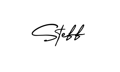 Create a beautiful signature design for name Steff. With this signature (AmerikaSignatureDemo-Regular) fonts, you can make a handwritten signature for free. Steff signature style 3 images and pictures png