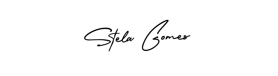 Design your own signature with our free online signature maker. With this signature software, you can create a handwritten (AmerikaSignatureDemo-Regular) signature for name Stela Gomes. Stela Gomes signature style 3 images and pictures png