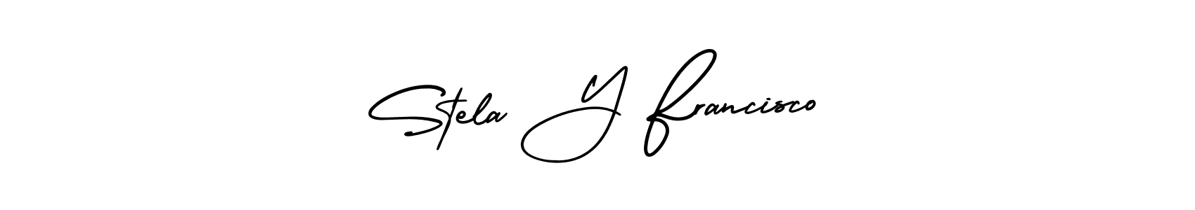 Check out images of Autograph of Stela Y Francisco name. Actor Stela Y Francisco Signature Style. AmerikaSignatureDemo-Regular is a professional sign style online. Stela Y Francisco signature style 3 images and pictures png