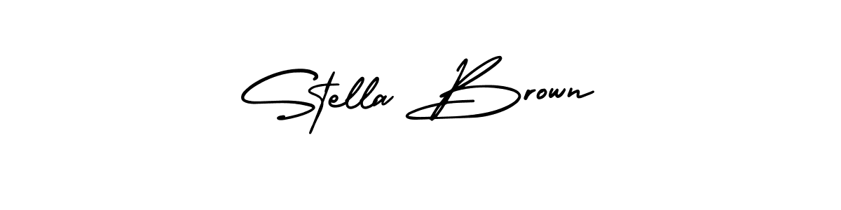 The best way (AmerikaSignatureDemo-Regular) to make a short signature is to pick only two or three words in your name. The name Stella Brown include a total of six letters. For converting this name. Stella Brown signature style 3 images and pictures png