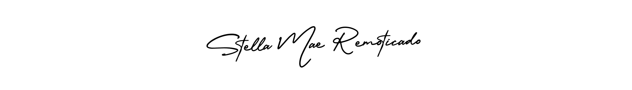 Stella Mae Remoticado stylish signature style. Best Handwritten Sign (AmerikaSignatureDemo-Regular) for my name. Handwritten Signature Collection Ideas for my name Stella Mae Remoticado. Stella Mae Remoticado signature style 3 images and pictures png