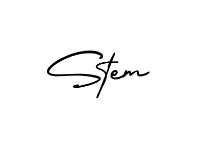 Make a beautiful signature design for name Stem. With this signature (AmerikaSignatureDemo-Regular) style, you can create a handwritten signature for free. Stem signature style 3 images and pictures png