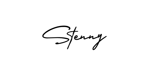 You should practise on your own different ways (AmerikaSignatureDemo-Regular) to write your name (Stenny) in signature. don't let someone else do it for you. Stenny signature style 3 images and pictures png