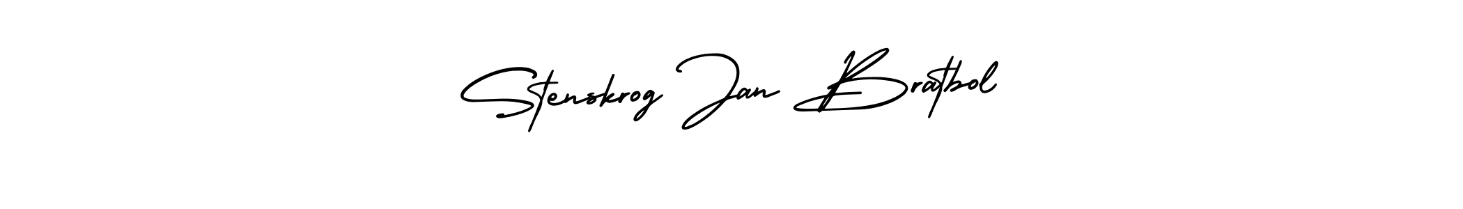 This is the best signature style for the Stenskrog Jan Bratbol name. Also you like these signature font (AmerikaSignatureDemo-Regular). Mix name signature. Stenskrog Jan Bratbol signature style 3 images and pictures png