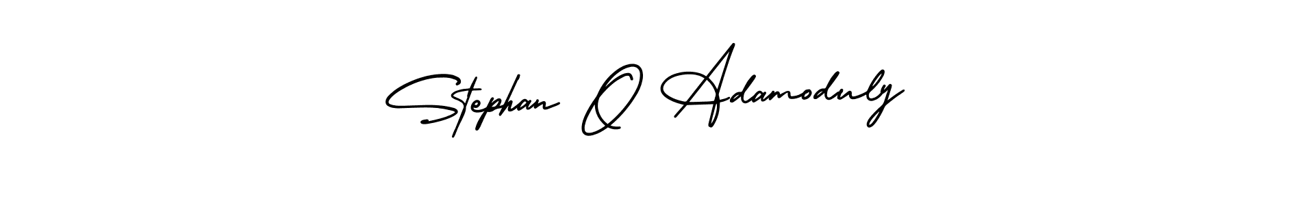 Check out images of Autograph of Stephan O Adamoduly name. Actor Stephan O Adamoduly Signature Style. AmerikaSignatureDemo-Regular is a professional sign style online. Stephan O Adamoduly signature style 3 images and pictures png