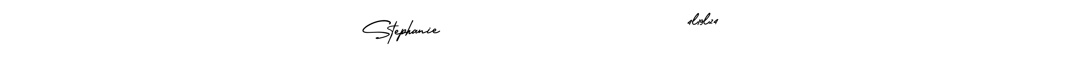 Also You can easily find your signature by using the search form. We will create Stephanie                          4l19l24 name handwritten signature images for you free of cost using AmerikaSignatureDemo-Regular sign style. Stephanie                          4l19l24 signature style 3 images and pictures png