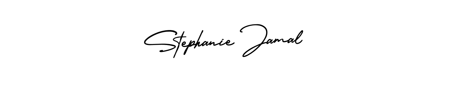 This is the best signature style for the Stephanie Jamal name. Also you like these signature font (AmerikaSignatureDemo-Regular). Mix name signature. Stephanie Jamal signature style 3 images and pictures png