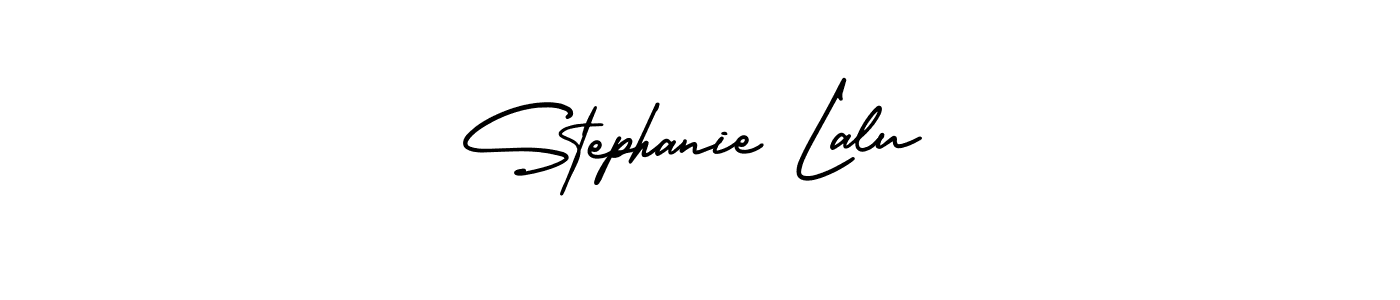 This is the best signature style for the Stephanie Lalu name. Also you like these signature font (AmerikaSignatureDemo-Regular). Mix name signature. Stephanie Lalu signature style 3 images and pictures png