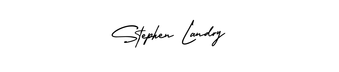 AmerikaSignatureDemo-Regular is a professional signature style that is perfect for those who want to add a touch of class to their signature. It is also a great choice for those who want to make their signature more unique. Get Stephen Landry name to fancy signature for free. Stephen Landry signature style 3 images and pictures png