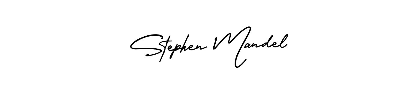 You should practise on your own different ways (AmerikaSignatureDemo-Regular) to write your name (Stephen Mandel) in signature. don't let someone else do it for you. Stephen Mandel signature style 3 images and pictures png