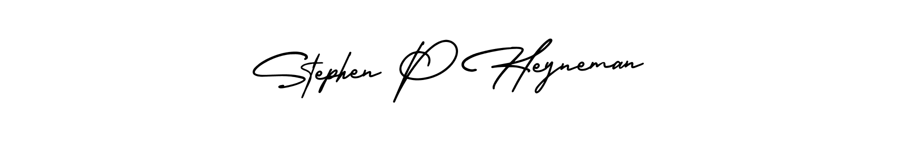 You should practise on your own different ways (AmerikaSignatureDemo-Regular) to write your name (Stephen P Heyneman) in signature. don't let someone else do it for you. Stephen P Heyneman signature style 3 images and pictures png