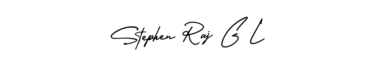 Also You can easily find your signature by using the search form. We will create Stephen Raj G L name handwritten signature images for you free of cost using AmerikaSignatureDemo-Regular sign style. Stephen Raj G L signature style 3 images and pictures png