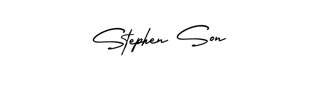 Design your own signature with our free online signature maker. With this signature software, you can create a handwritten (AmerikaSignatureDemo-Regular) signature for name Stephen Son. Stephen Son signature style 3 images and pictures png
