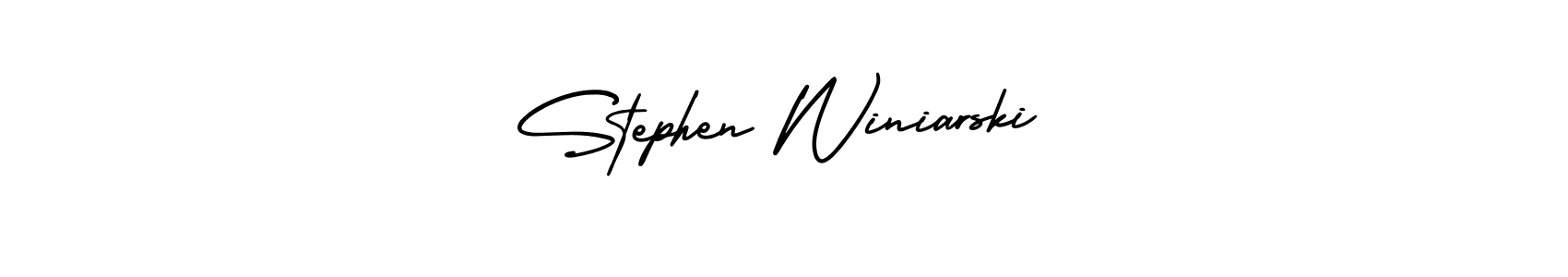 It looks lik you need a new signature style for name Stephen Winiarski. Design unique handwritten (AmerikaSignatureDemo-Regular) signature with our free signature maker in just a few clicks. Stephen Winiarski signature style 3 images and pictures png