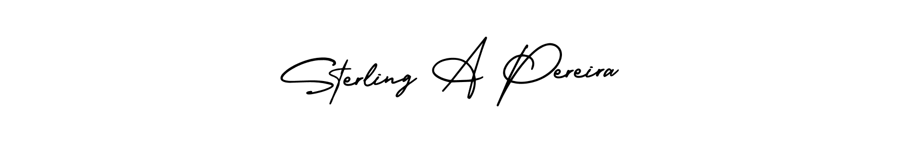 The best way (AmerikaSignatureDemo-Regular) to make a short signature is to pick only two or three words in your name. The name Sterling A Pereira include a total of six letters. For converting this name. Sterling A Pereira signature style 3 images and pictures png