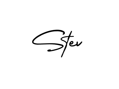 Stev stylish signature style. Best Handwritten Sign (AmerikaSignatureDemo-Regular) for my name. Handwritten Signature Collection Ideas for my name Stev. Stev signature style 3 images and pictures png