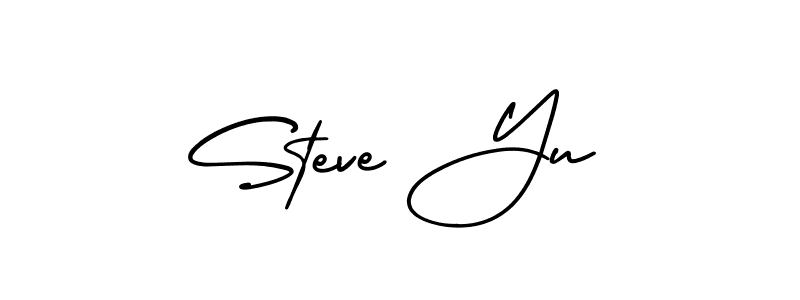 Make a beautiful signature design for name Steve Yu. With this signature (AmerikaSignatureDemo-Regular) style, you can create a handwritten signature for free. Steve Yu signature style 3 images and pictures png