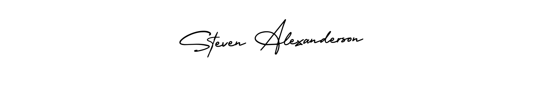 Design your own signature with our free online signature maker. With this signature software, you can create a handwritten (AmerikaSignatureDemo-Regular) signature for name Steven Alexanderson. Steven Alexanderson signature style 3 images and pictures png