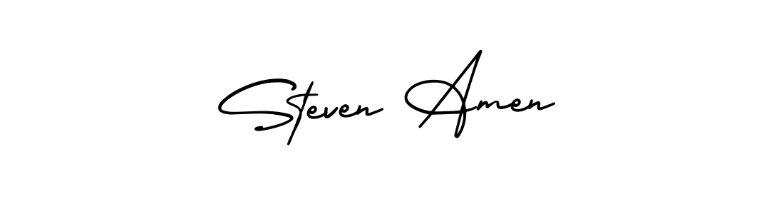 AmerikaSignatureDemo-Regular is a professional signature style that is perfect for those who want to add a touch of class to their signature. It is also a great choice for those who want to make their signature more unique. Get Steven Amen name to fancy signature for free. Steven Amen signature style 3 images and pictures png