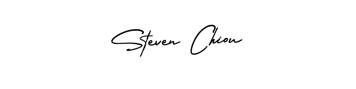 Make a beautiful signature design for name Steven Chiou. With this signature (AmerikaSignatureDemo-Regular) style, you can create a handwritten signature for free. Steven Chiou signature style 3 images and pictures png