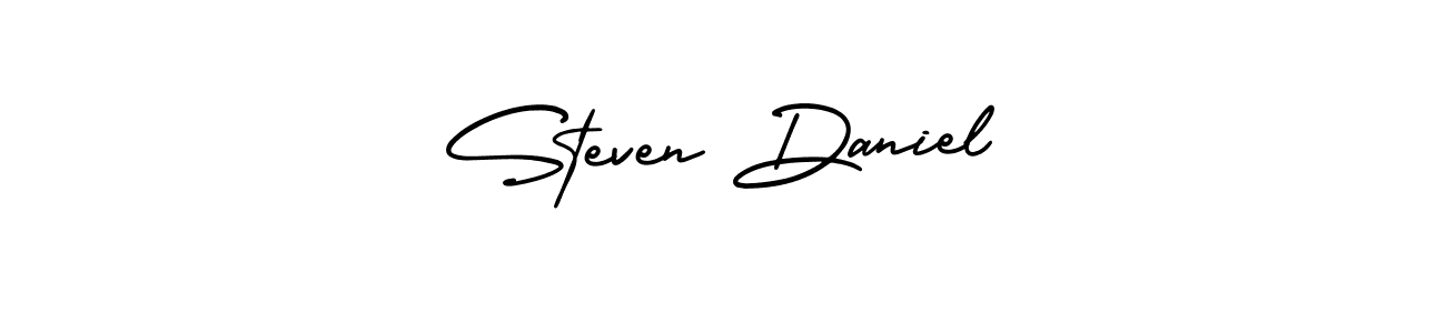 Make a beautiful signature design for name Steven Daniel. With this signature (AmerikaSignatureDemo-Regular) style, you can create a handwritten signature for free. Steven Daniel signature style 3 images and pictures png