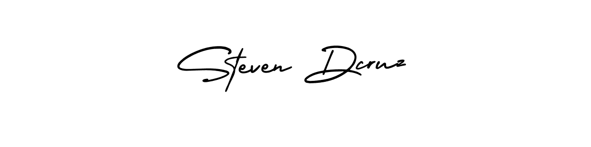 This is the best signature style for the Steven Dcruz name. Also you like these signature font (AmerikaSignatureDemo-Regular). Mix name signature. Steven Dcruz signature style 3 images and pictures png