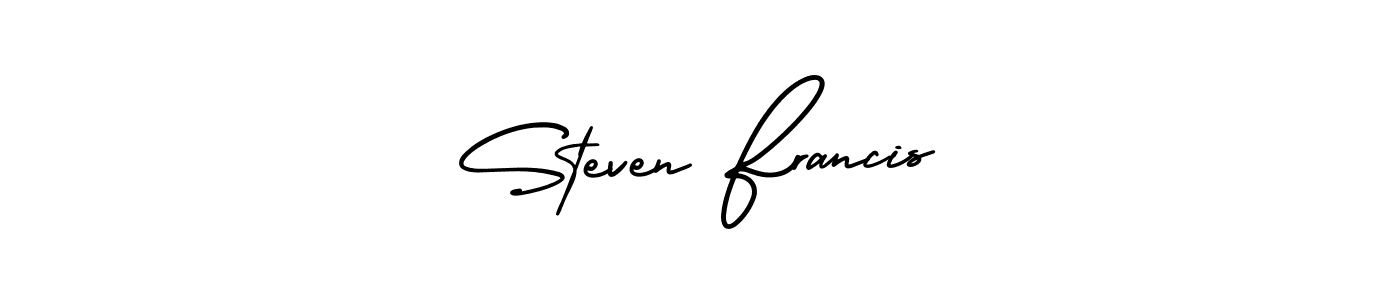 AmerikaSignatureDemo-Regular is a professional signature style that is perfect for those who want to add a touch of class to their signature. It is also a great choice for those who want to make their signature more unique. Get Steven Francis name to fancy signature for free. Steven Francis signature style 3 images and pictures png
