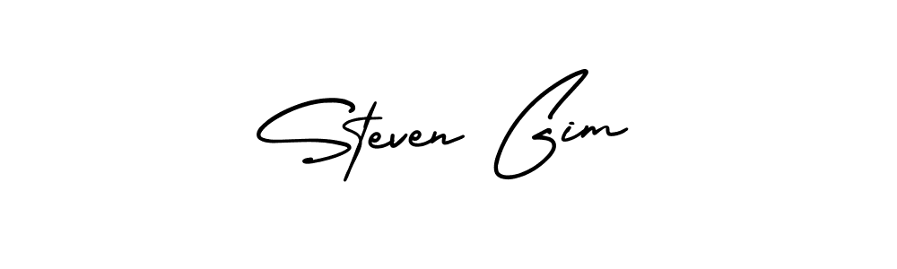 Design your own signature with our free online signature maker. With this signature software, you can create a handwritten (AmerikaSignatureDemo-Regular) signature for name Steven Gim. Steven Gim signature style 3 images and pictures png