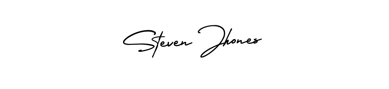 Similarly AmerikaSignatureDemo-Regular is the best handwritten signature design. Signature creator online .You can use it as an online autograph creator for name Steven Jhones. Steven Jhones signature style 3 images and pictures png