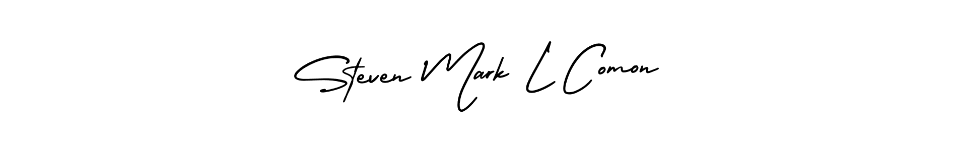 Steven Mark L Comon stylish signature style. Best Handwritten Sign (AmerikaSignatureDemo-Regular) for my name. Handwritten Signature Collection Ideas for my name Steven Mark L Comon. Steven Mark L Comon signature style 3 images and pictures png