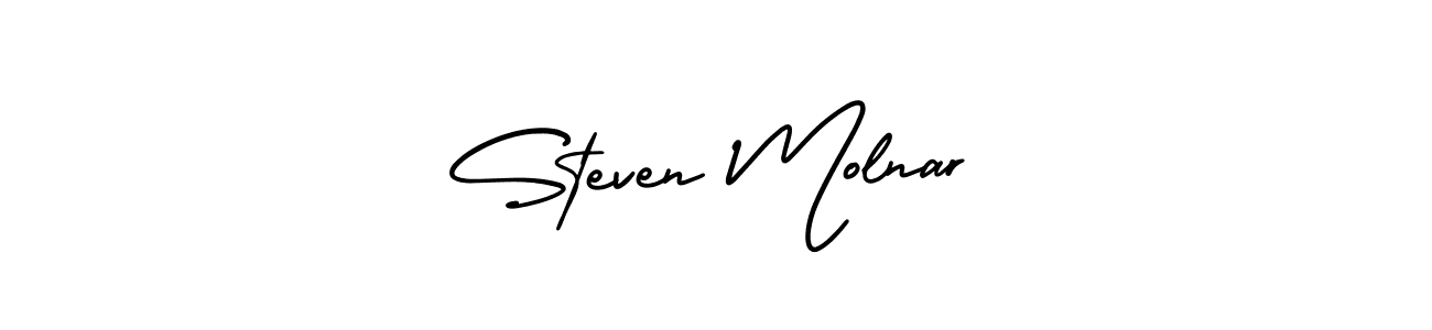 Use a signature maker to create a handwritten signature online. With this signature software, you can design (AmerikaSignatureDemo-Regular) your own signature for name Steven Molnar. Steven Molnar signature style 3 images and pictures png