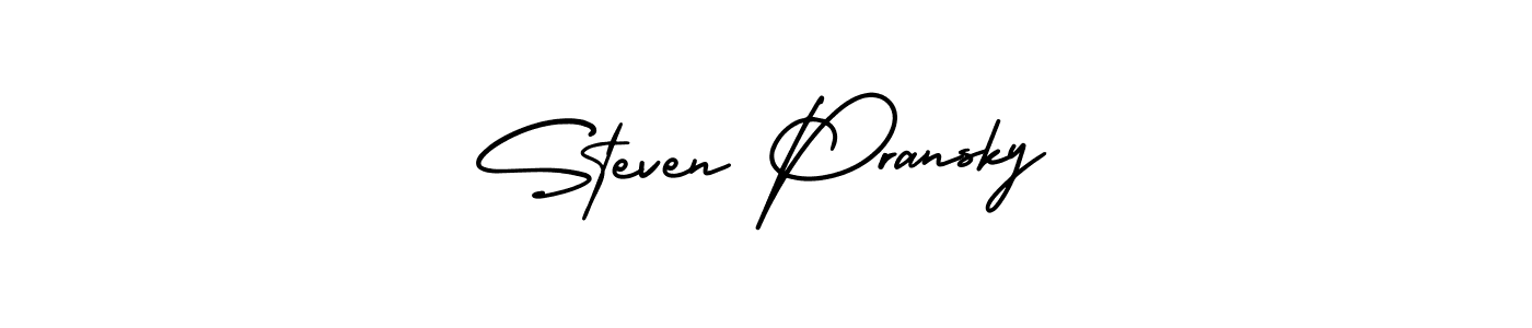 This is the best signature style for the Steven Pransky name. Also you like these signature font (AmerikaSignatureDemo-Regular). Mix name signature. Steven Pransky signature style 3 images and pictures png
