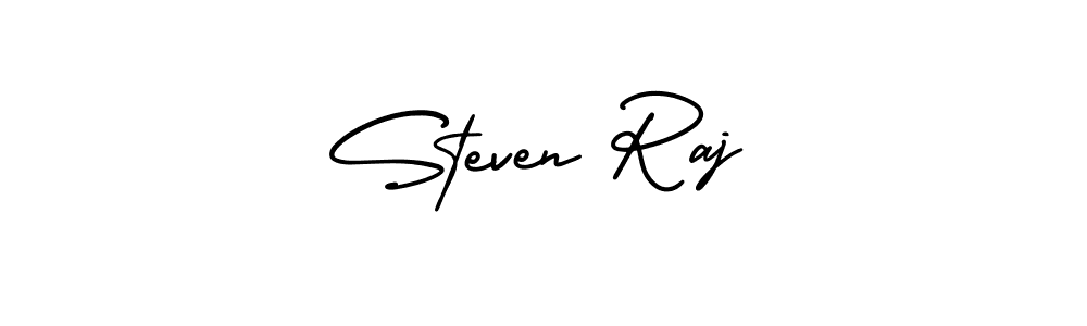 Similarly AmerikaSignatureDemo-Regular is the best handwritten signature design. Signature creator online .You can use it as an online autograph creator for name Steven Raj. Steven Raj signature style 3 images and pictures png